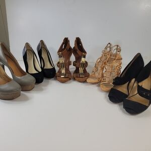 Bundle Of 5 Lamb Tory Burch Brian Atwood Elegant Heels Women Shoes Size 10